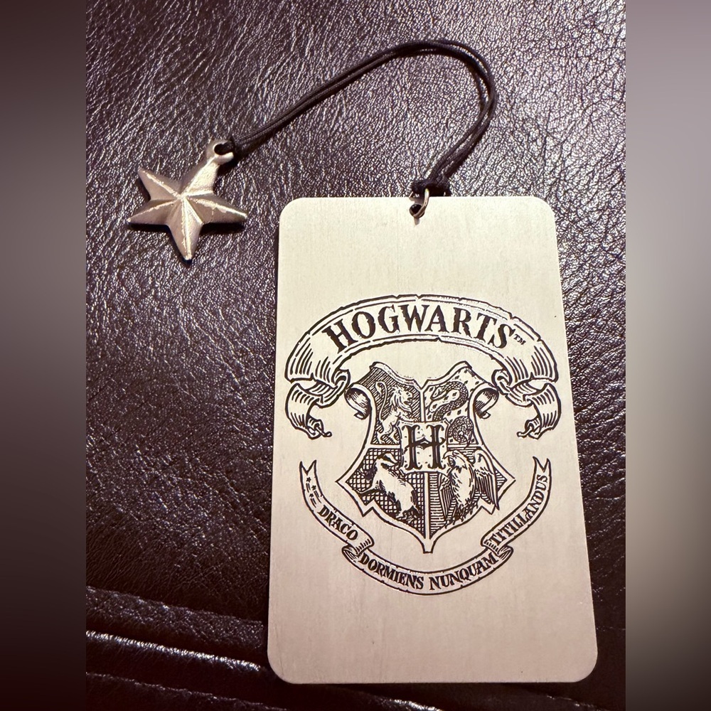 Hogwarts Silver Bookmark with Star Charm